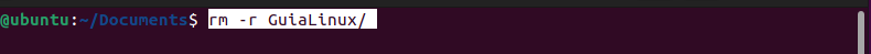 Eliminando directorios y su contenido en Linux con el comando rm