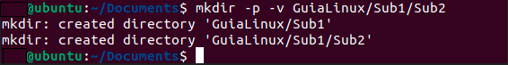 Como crear subdirectorios en Linux desde la terminal o consola de comandos